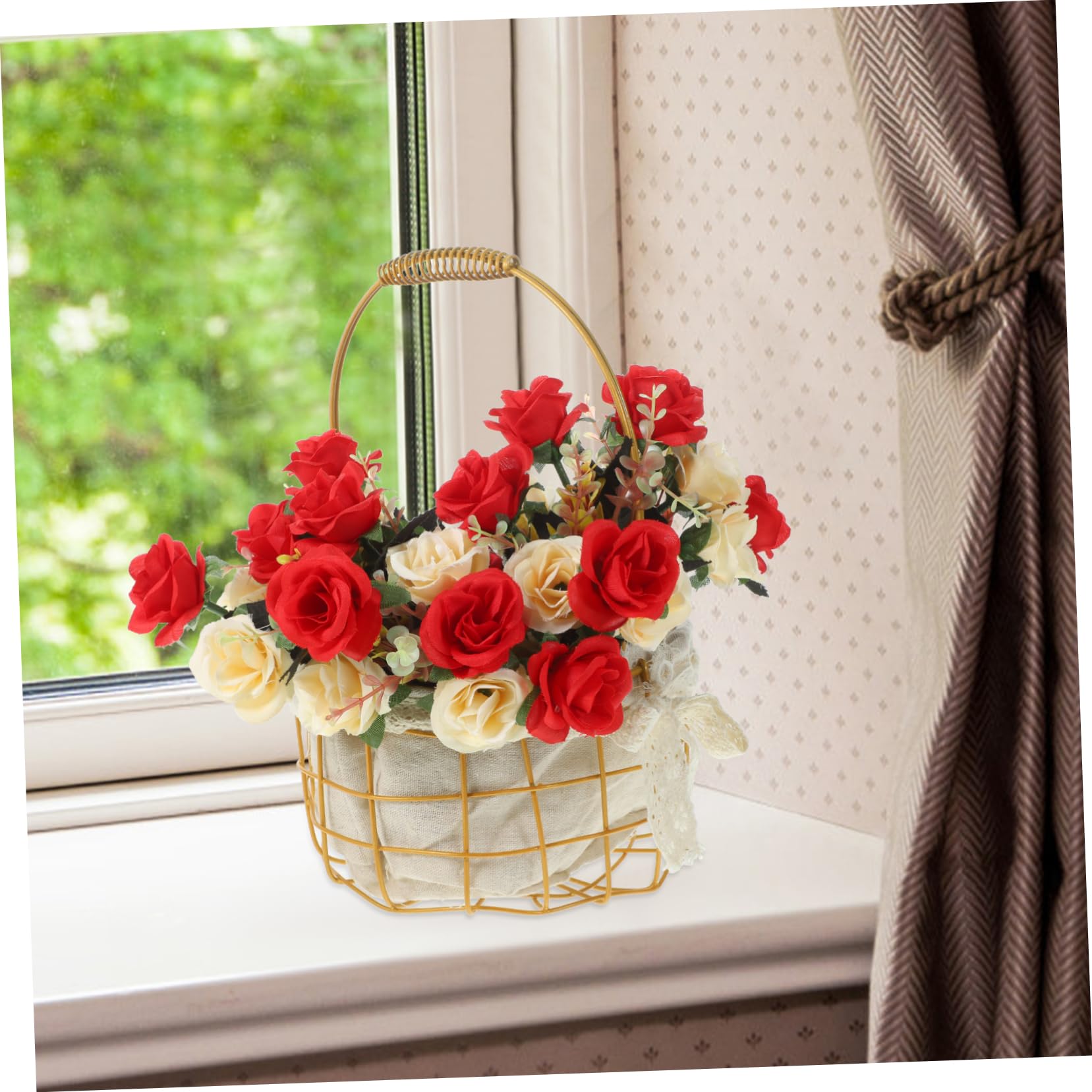 2stücke Geflochtener Pflanzentopf Für Zuhause Dekorativer Lagerungskorb Für Pflanzen Blumenkorb Mit Griff Vielseitig Einsetzbar Für Aufbewahrung Und Dekoration
