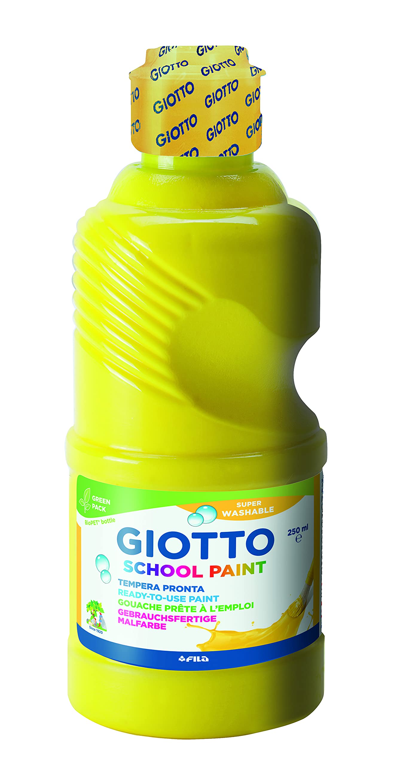 Giotto Gouache School Paint Ultra Lavable-Lot 8 X 250 ML, F40017, Assortiment