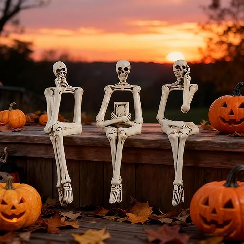 Miniatura 4 de XINXUAN Estatua Decoración para el Hogar - Decoración moderna de estantería y escritorio - Juego de 3 piezas (Retro - Blanco)