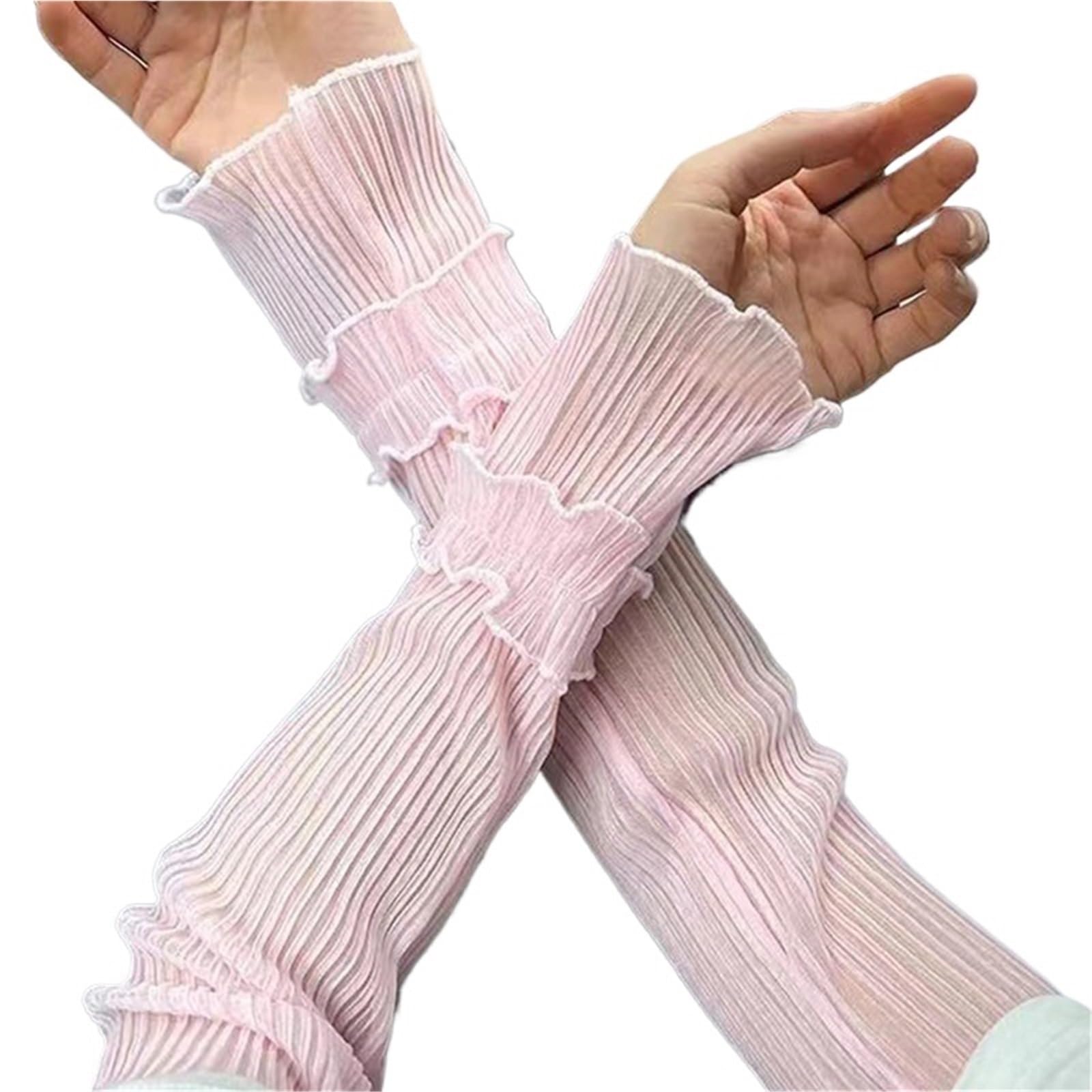 2 Paar Damen-Sonnenschutzärmel aus Spitze for Outdoor-Sportarten