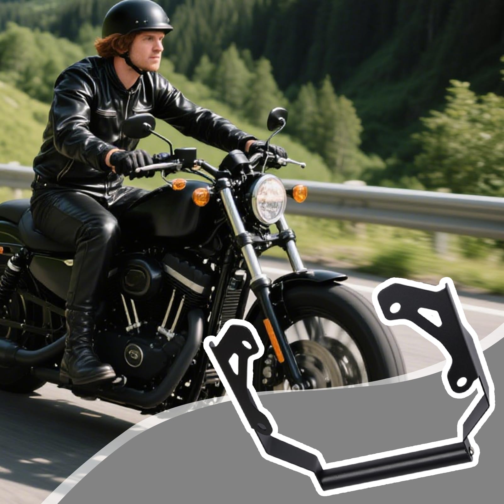 Generico Porta Telefono Per Motocicletta Supporto GPS in Alluminio per Moto | Barra Di Espansione, Porta Smartphone, Supporto Gps Per Moto