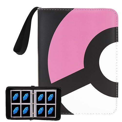 Card Binder 4-Pocket, 400 Pockets Fashion Design Trading Card Holder for Sports Card Premium Card Book Sturdy Card Holder (Pink, 400 Card) - Pink - 400 Card