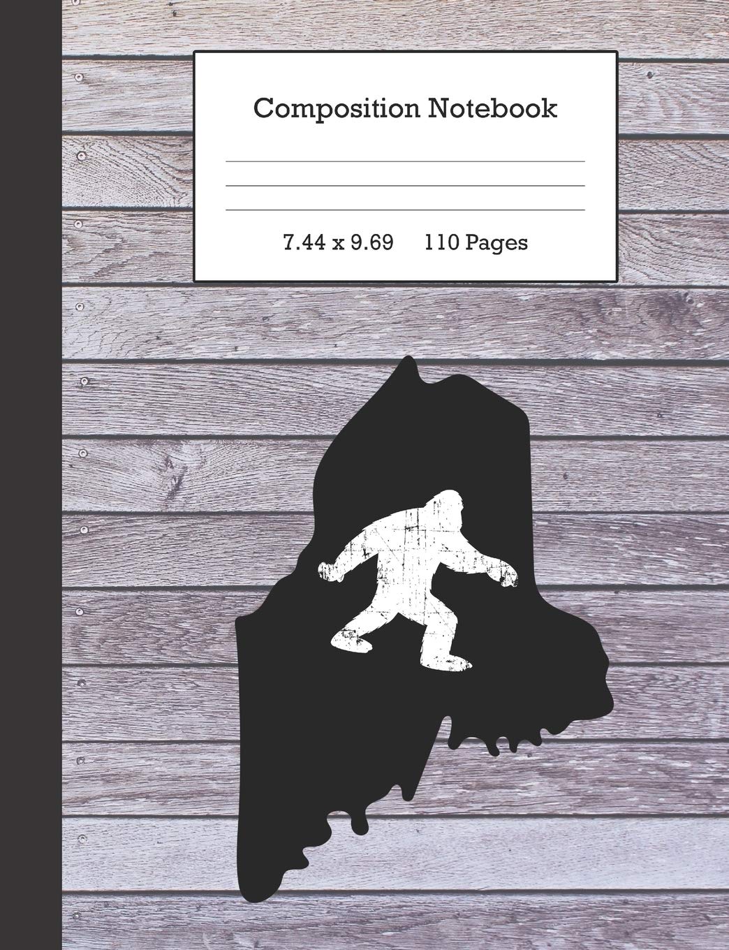 Composition Notebook: Bigfoot and Maine Journal