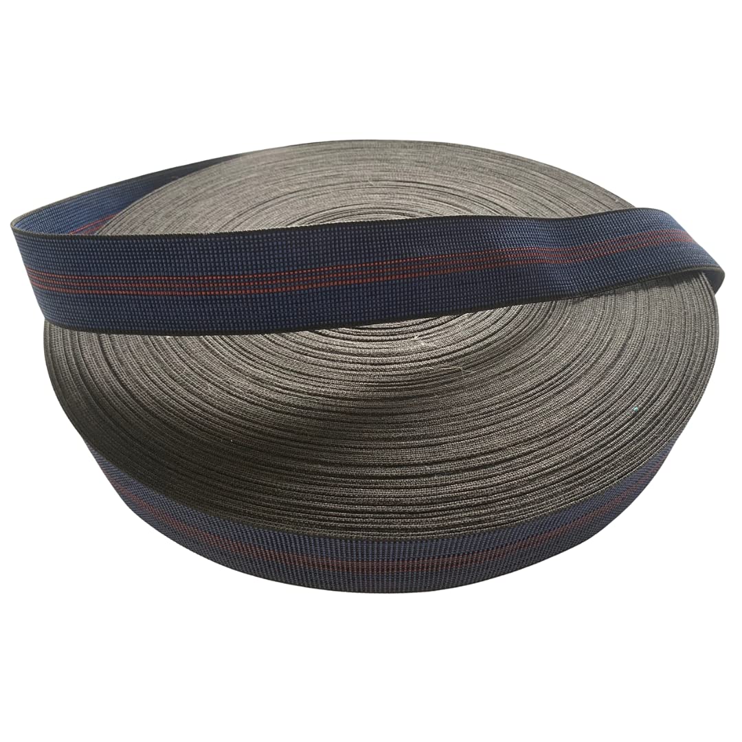 10 Metre - 50mm Wide / 70% Stretch MASTA Upholstery Seating Chair Webbing Elasticated - 10m