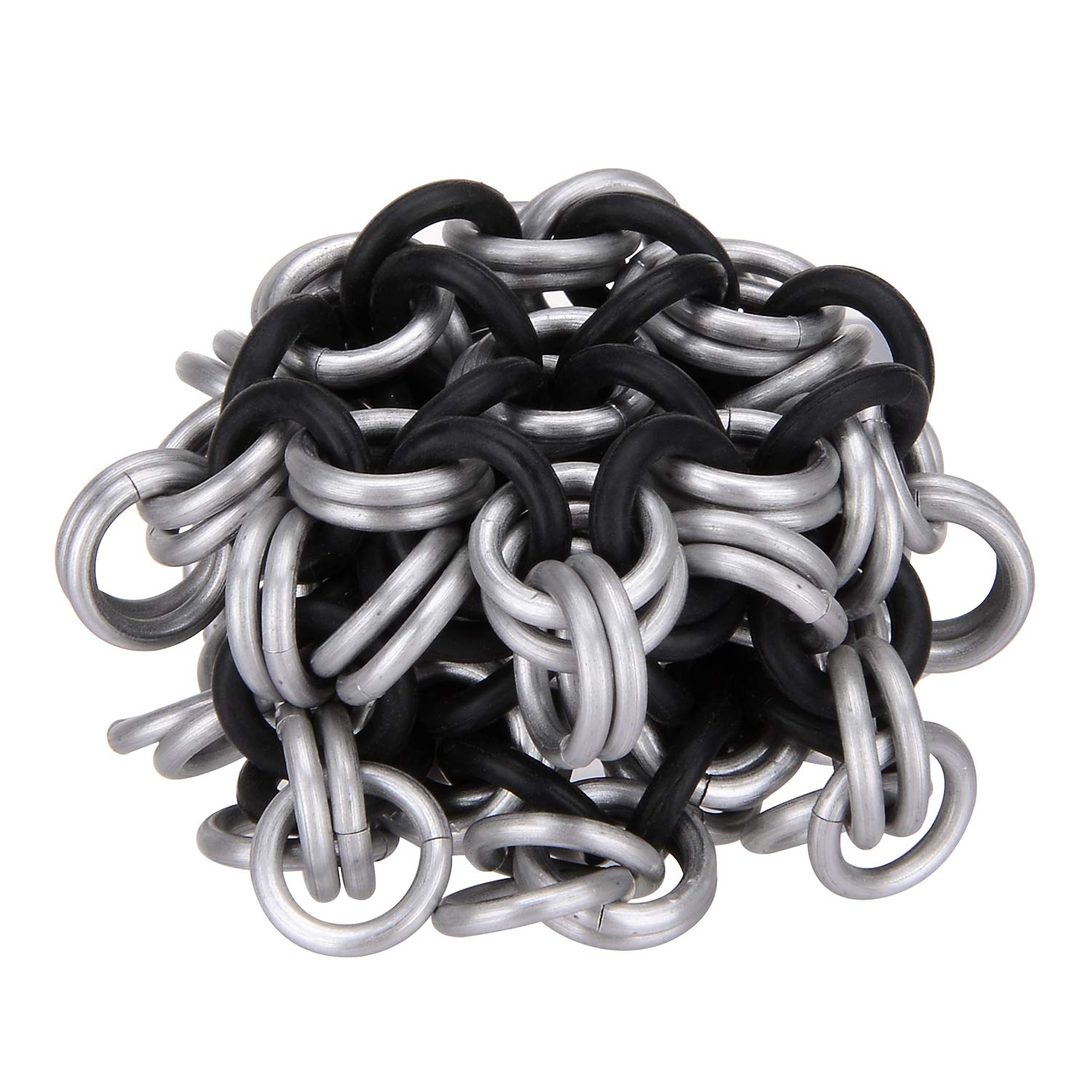 Footbag Chainmail Stil Aluminium WAKIZASHI. Metall und Gummiringe. Perfekte Kombination aus Pop und Stall