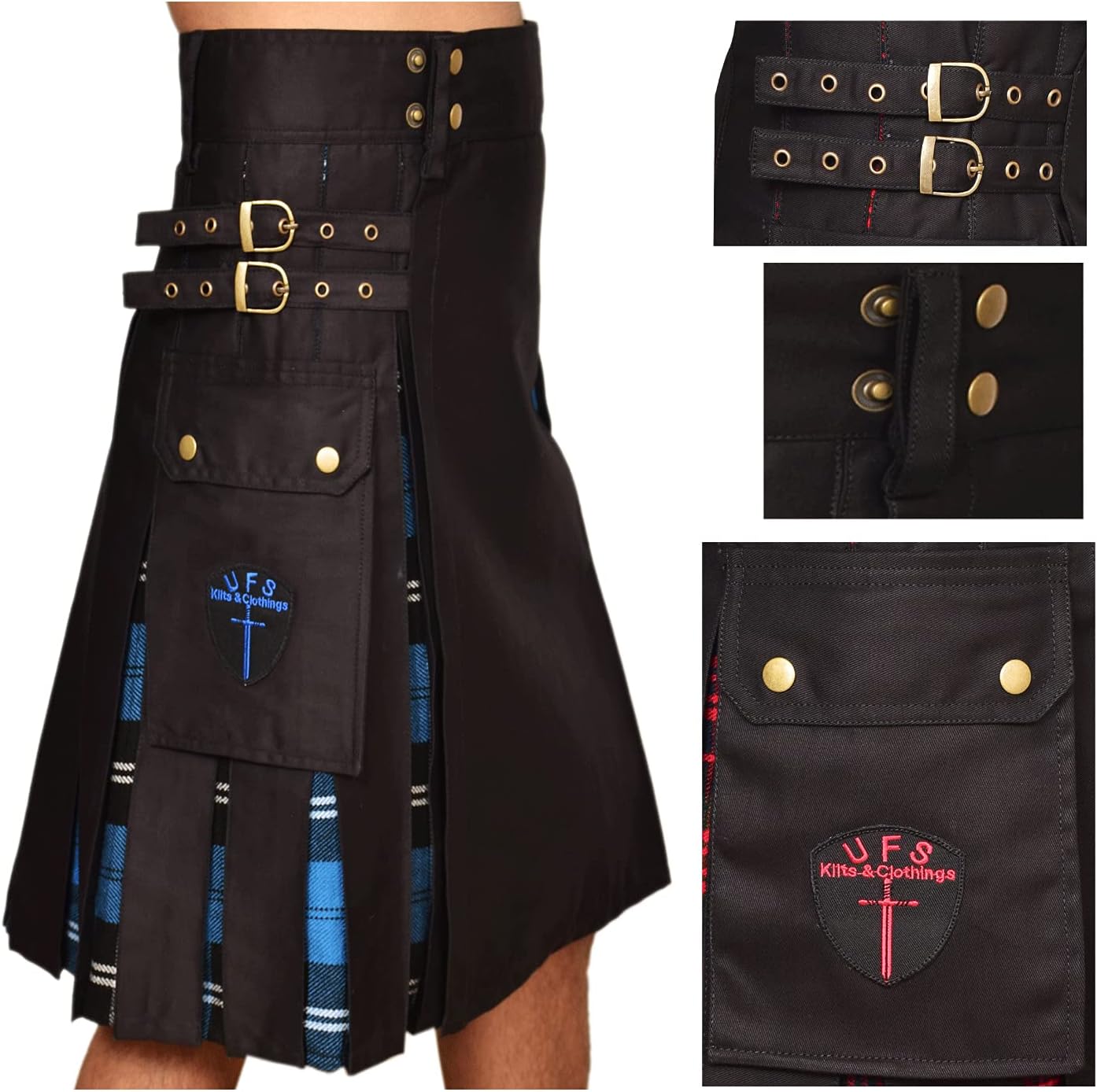 UFS Kilts – Hybrid Utility Kilt for Men in Cotton & Tartan, Sizes 30''-66''
