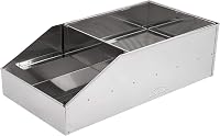 Recipient pentru făină Lacor 50450 din oțel inoxidabil cu capac cu sită, 50x26,5x18 cm, pentru uz profesional 1