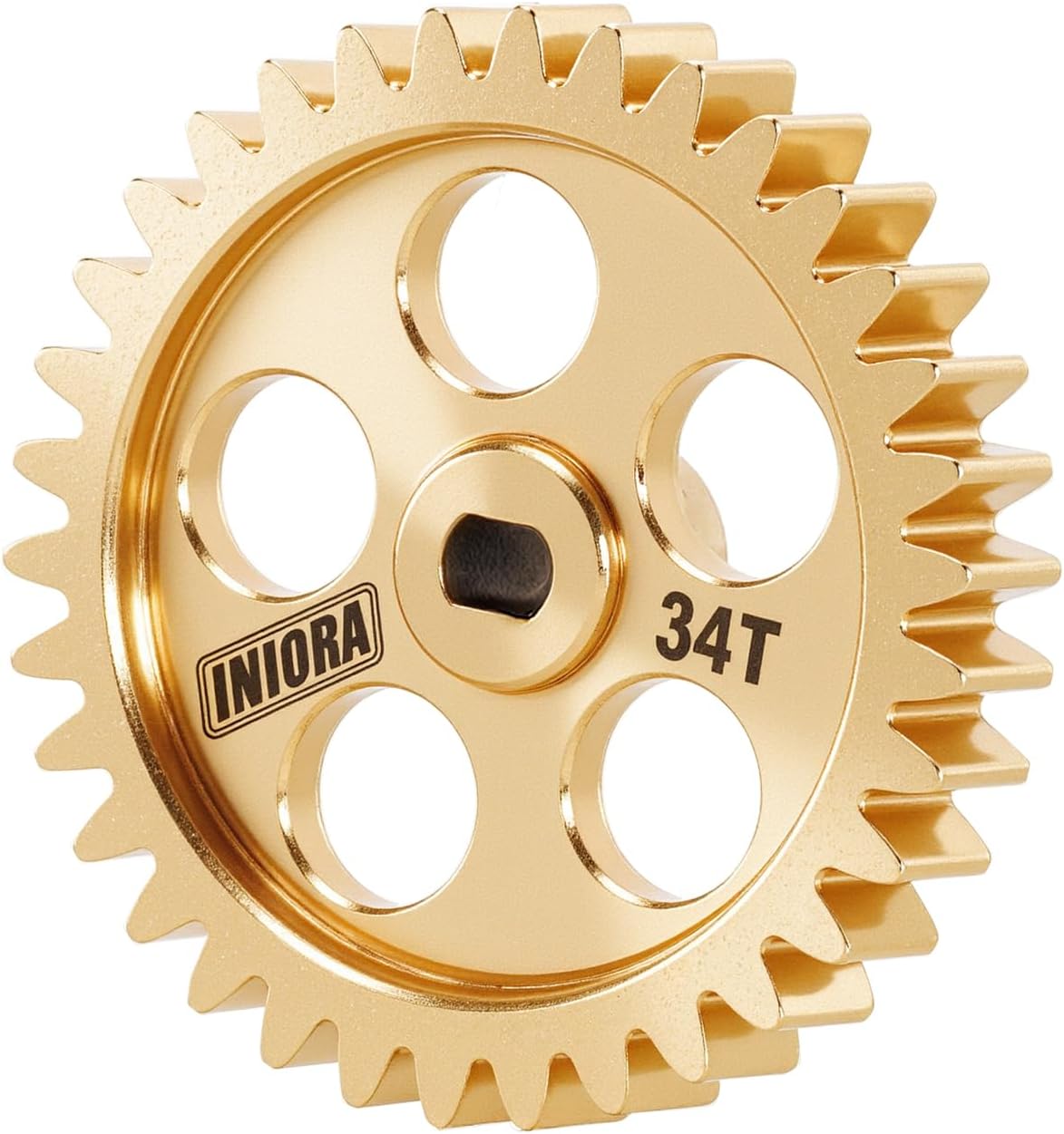 INJORA Brass Transmission Main Gear with Motor Pinion for Buggy Losi Micro-B/Micro-T, 13/34T