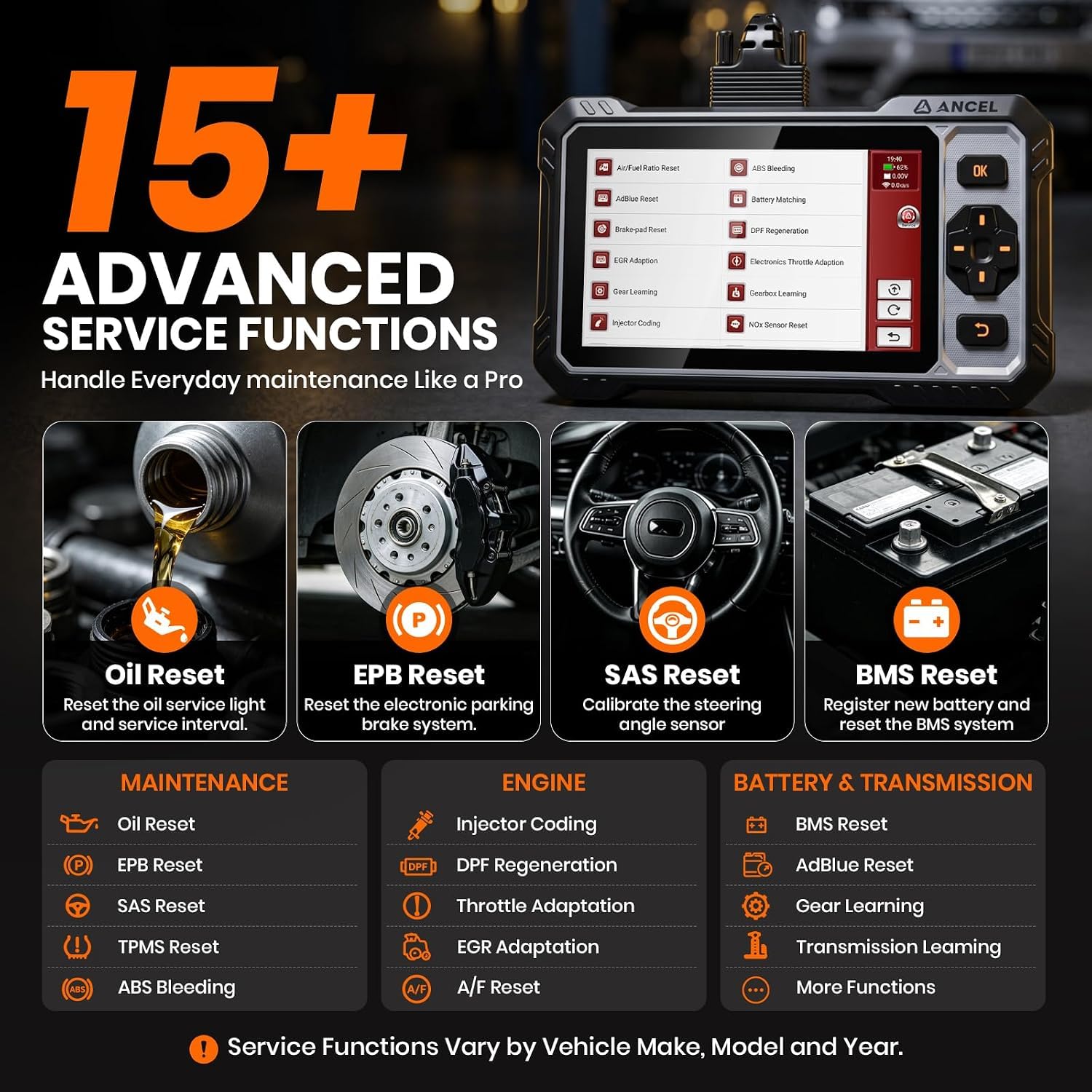 ANCEL FX6100 Bidirektionaler OBD2 Diagnosegerät Alle Systeme Auto Deutsch
