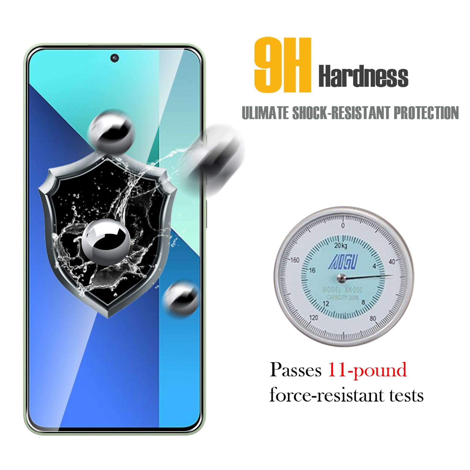 WFTE [2-Pezzi Vetro Temperato per Xiaomi Redmi Note 14 PRO