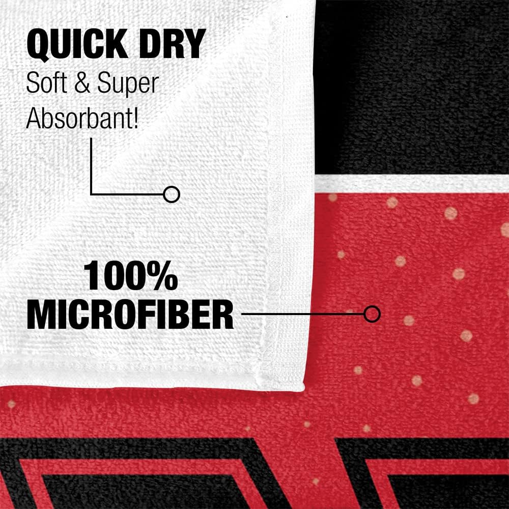 LOGOVISION Northwestern Oklahoma State University Beach Towel/Bath Towel, 30"x60" Radial Dots