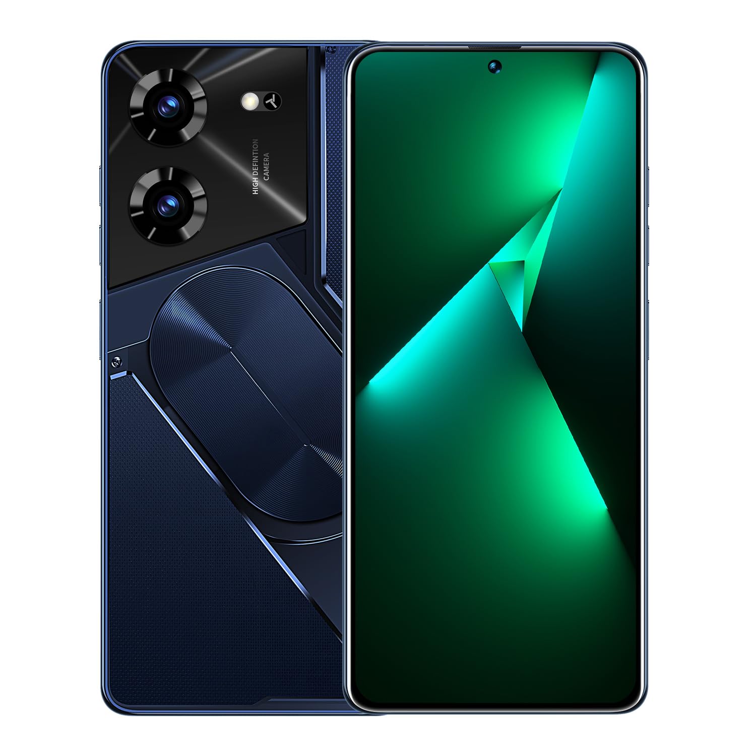 Unlocked Cell Phones Pova 5 Pro Android 13 Cell Phone 6800mAh 6.8" HD Screen Smartphone 8GB+256GB Dual SIM/5G/3D Texture Design (Blue)