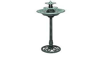 Alpine Corporation TEC106 Outdoor Floor 3-Tiered Pedestal Water Fountain and Birdbath: A...