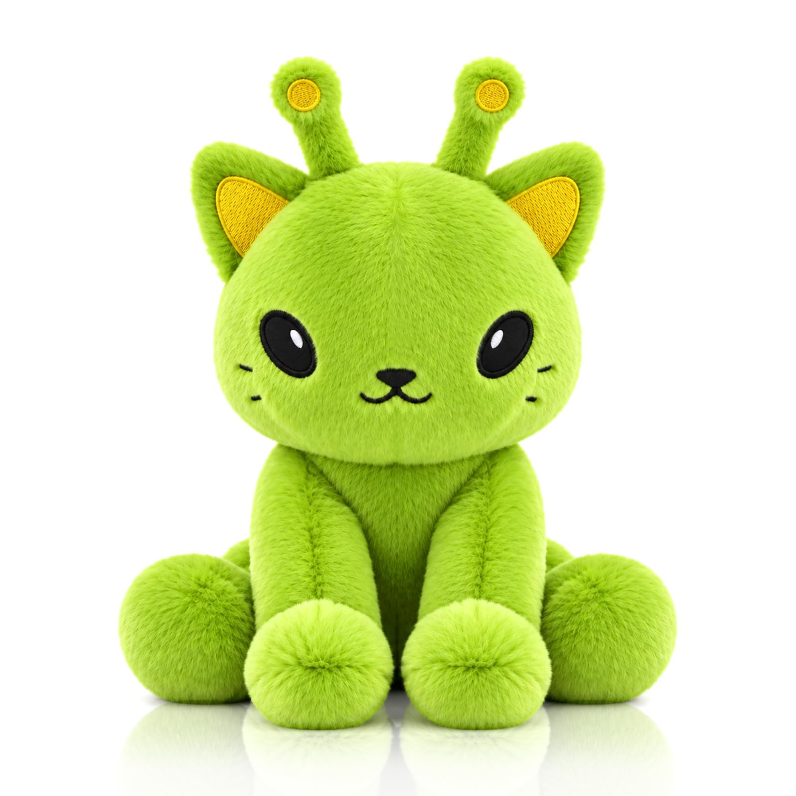 Alien Plush Toys - 8" Green Cat Stuffed Animal Space Alien Gifts for Kids