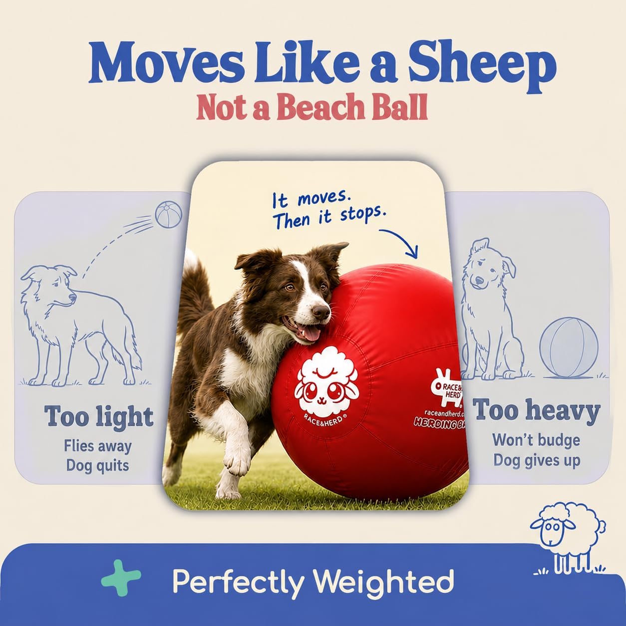  30" Original Herding Ball — Cover, Inner Ball & Pump (Cherry) thumbnail