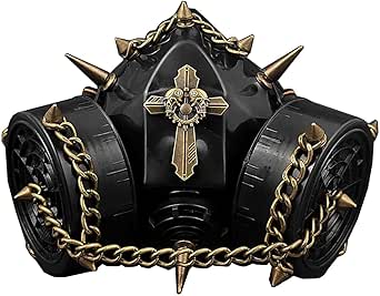 Vogueteen Steampunk Spike Punk Goth Gas Mask for Men and Women Cosplay Costume