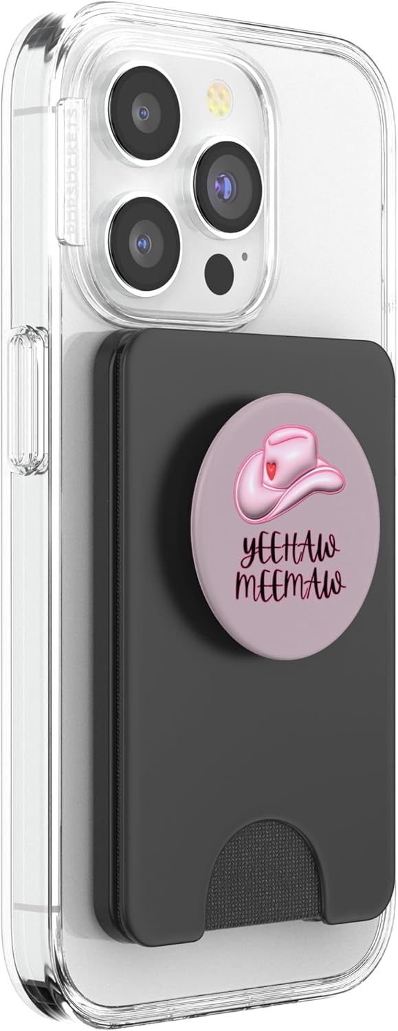 Yeehaw Meemaw Funny, Cute, Trending, Country, Hat, Heart PopSockets PopWallet for MagSafe