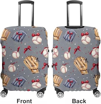 Baseballs Baseball Gloves Fashion Suitcase Cover Travel Luggage Protector Case Anti-Scratch Baggage Covers
