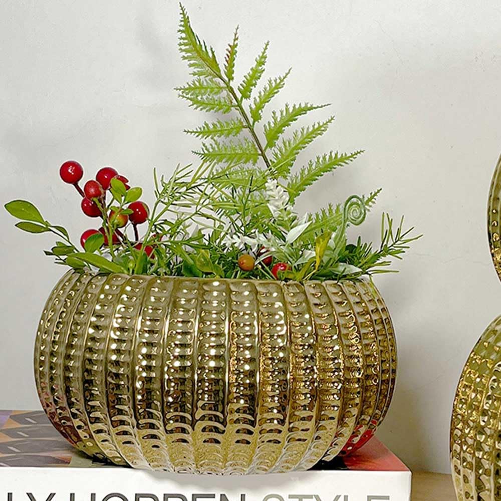 Nowoczesny zestaw doniczek ceramicznych, duże doniczki kalibru z otworem drenażowym do roślin wewnętrznych i zewnętrznych, 3 szt