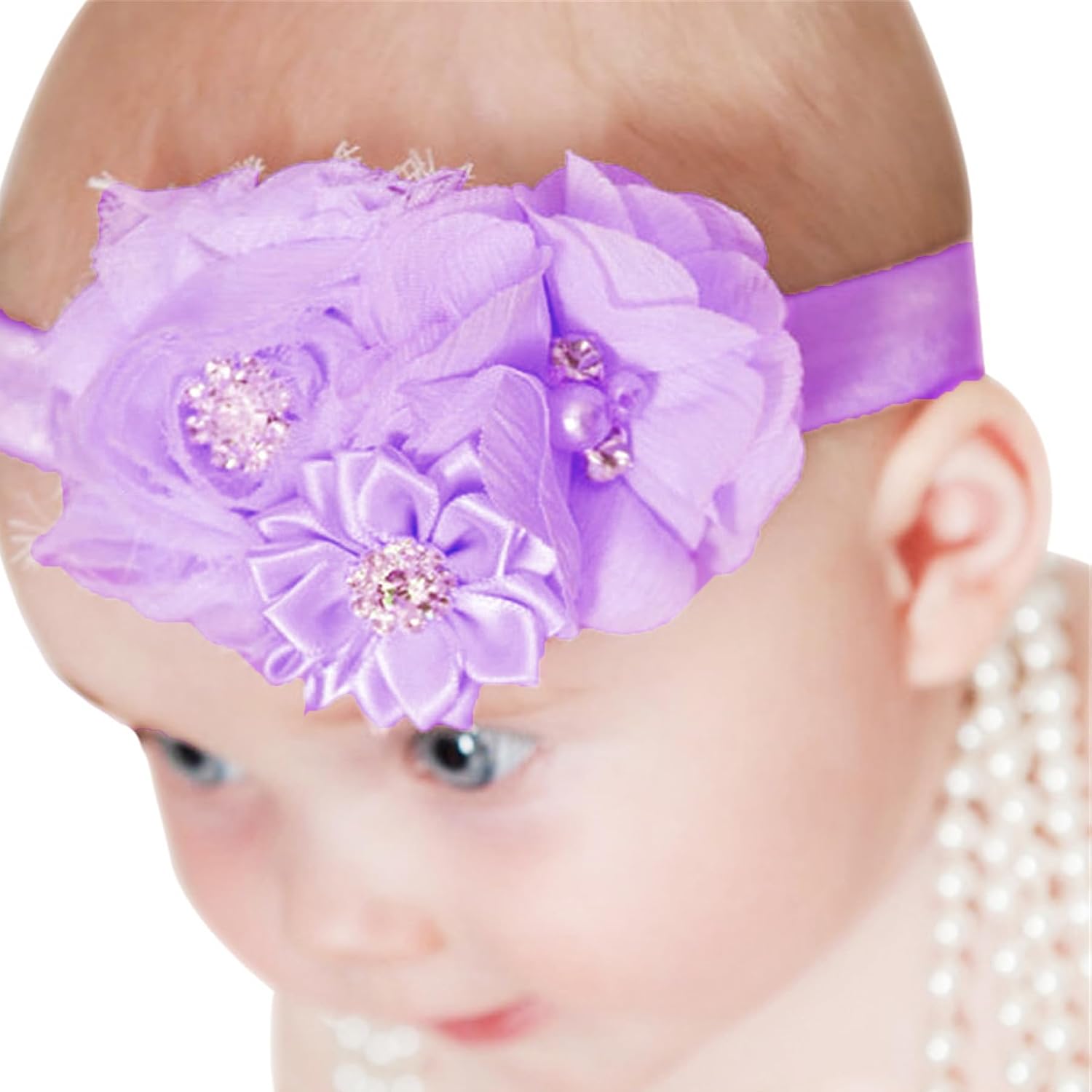 Baby Girl Headbands with Bows.(FD88-Purple,Lavender)