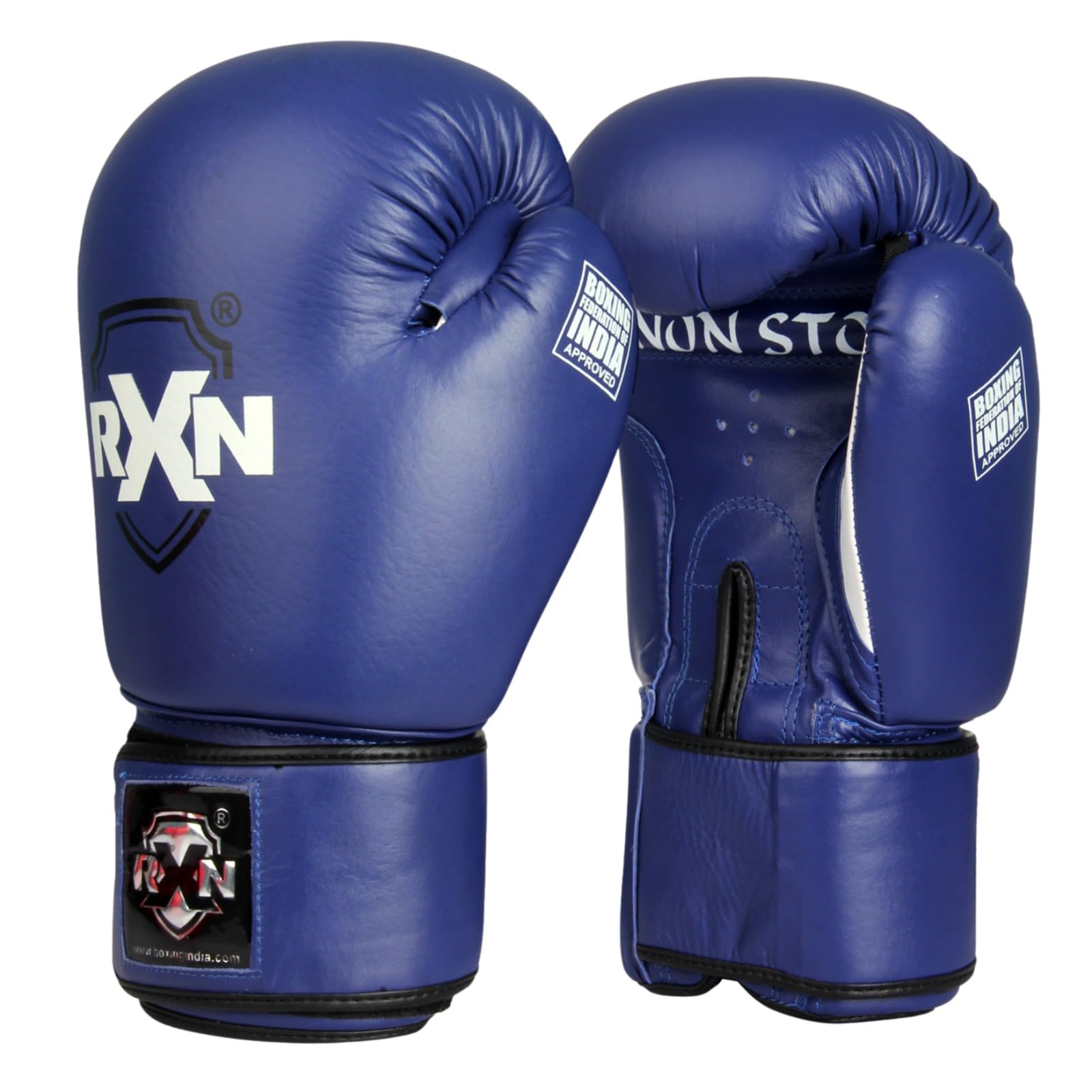 RXN Non-Stop Amateur World Star Competition Boxing Gloves All Leather (Blue, 10oz)-image-42