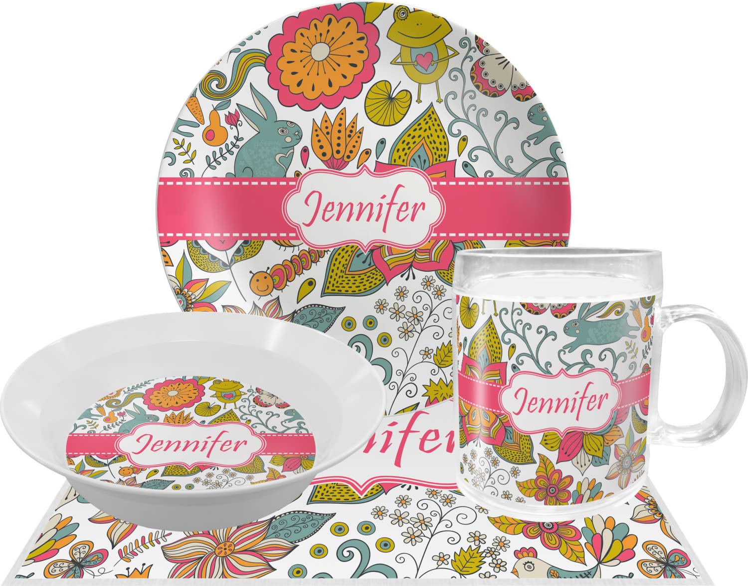 Personalized Wild Garden Melamine Bowl - 12 oz