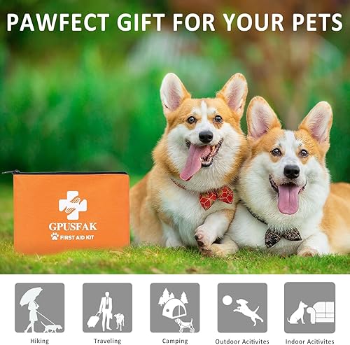 Miniatura 7 de Kit de primeros auxilios para mascotas para perros y gatos, kit de primeros auxilios para perros, kit de emergencia para mascotas con suministros de