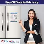 Safety Magnets – Infant & Child CPR Fridge Magnet – Baby & Toddler CPR First Aid Chart – 5x7 Laminated Emergency Guide