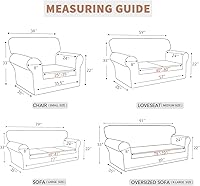 Vista 6 de Easy-Going - Funda de sofá 100% impermeabilidad doble, diseño jacquard elástico, protector de muebles a prueba de fugas para niños, mascotas, perros