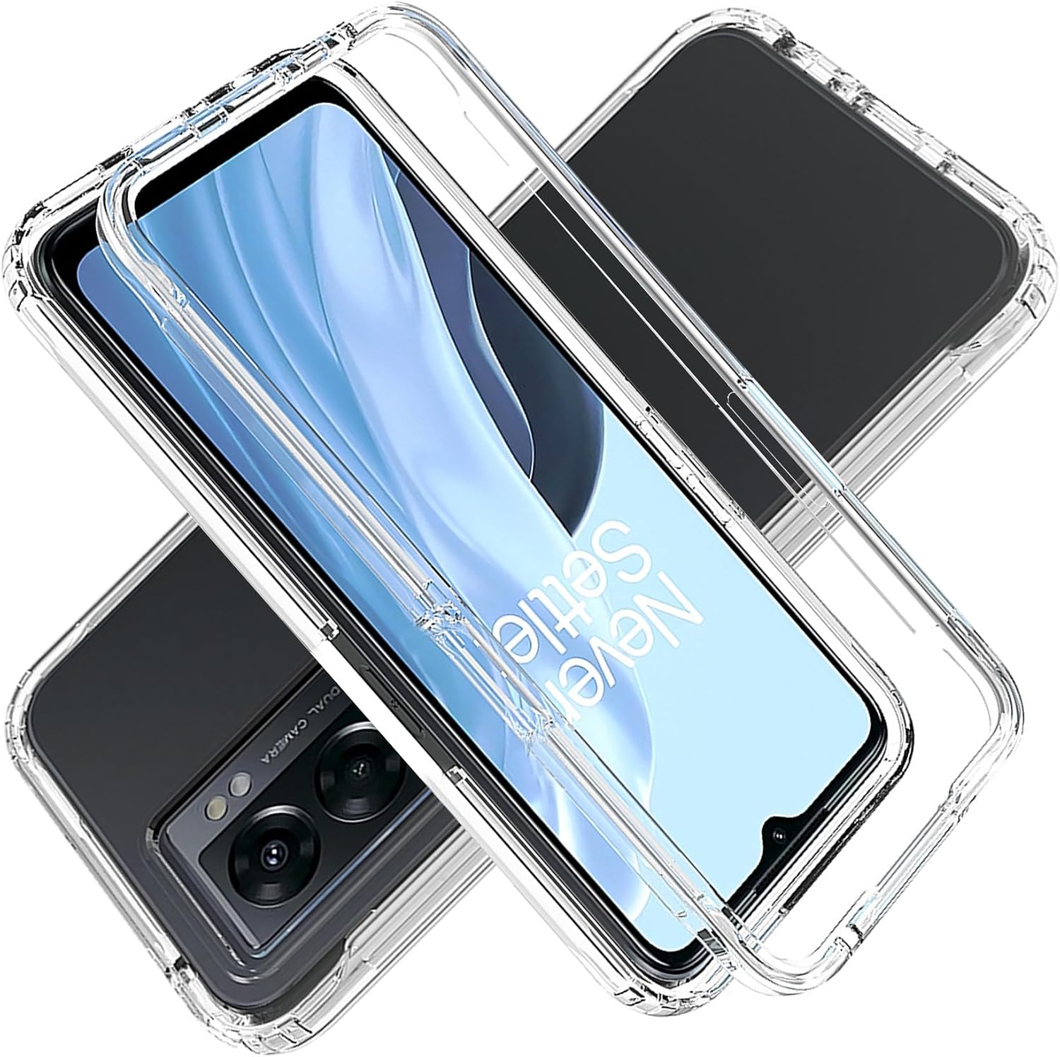 Case for Oppo A57S 360 Degree Full Body [Transparent] Shockproof Mobile Phone Case [Soft TPU Silicone Front and Hard PC Back] 2-in-1 Scratch-Resistant Protective Case for Oppo A57S / Oppo