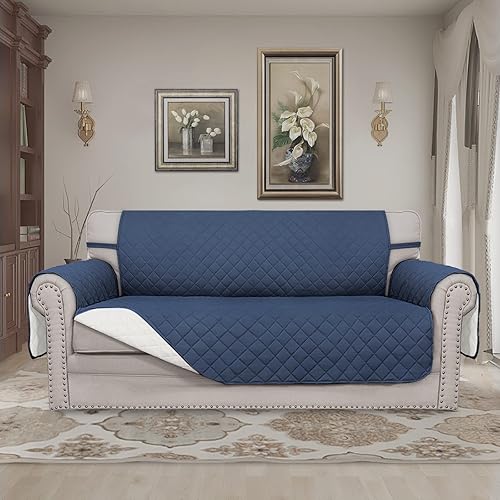 Miniatura 500 de Easy-Going - Funda reversible para sofá, resistente al agua, con varillas de espuma y correas elásticas, protector de muebles para mascotas y perros