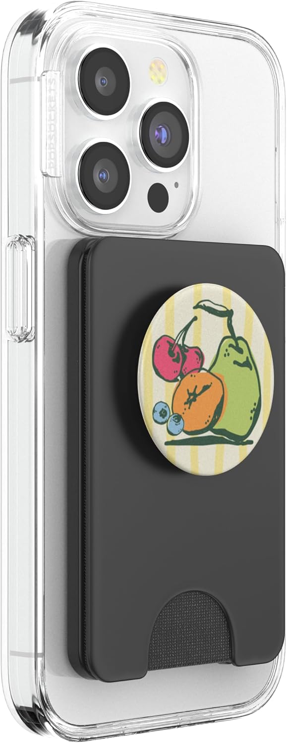 PopSockets Phone Grip, Fruit Design - Fruit Salad PopSockets PopWallet for MagSafe