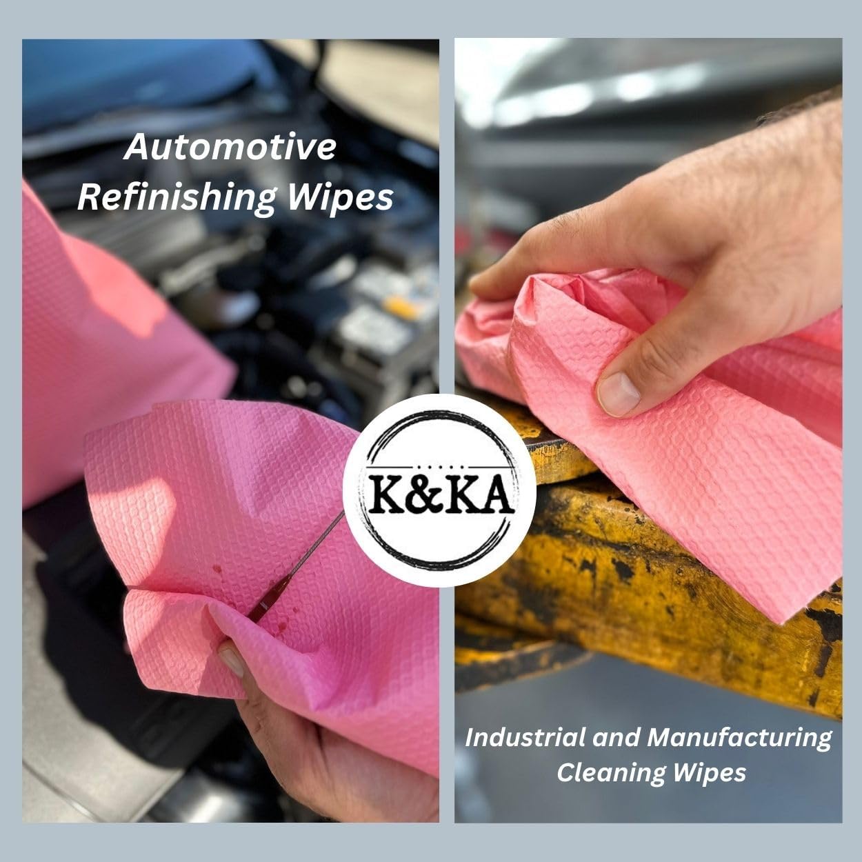 Cleaning Wipes, Red, 60 Sheets, 6 Roll/Case. Heavy Duty Washable Cleaning Wipes for Kitchens, Offices, and Workshops.