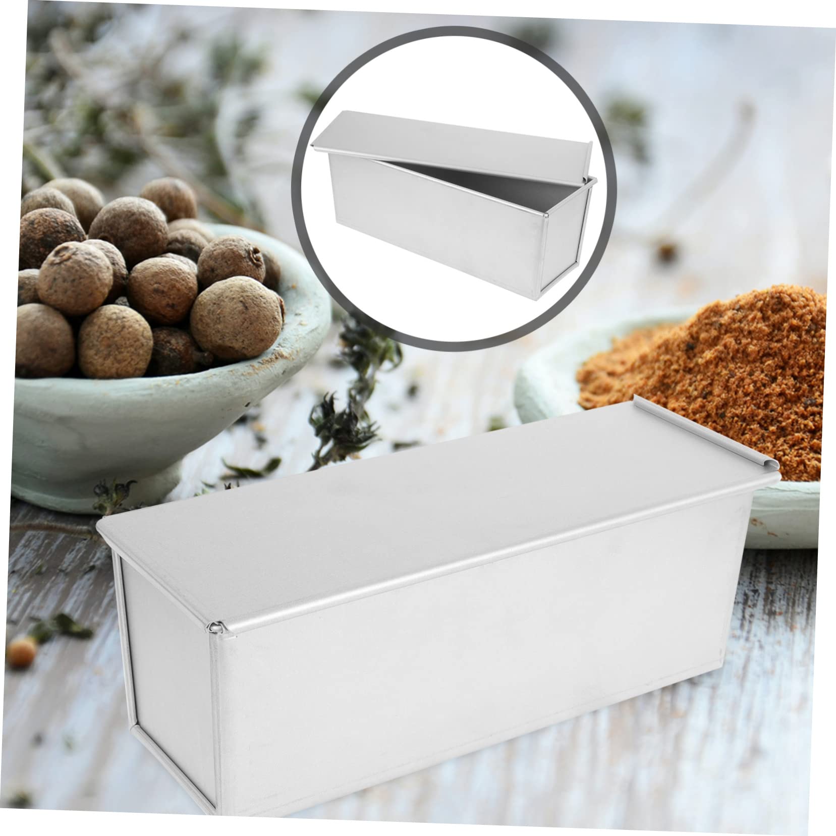 Happyyami Stampo da Forno per Pane e Toast Coperchio, Antiaderente e Riutilizzabile, Lega Alluminata, per Casa e Uso Professionale