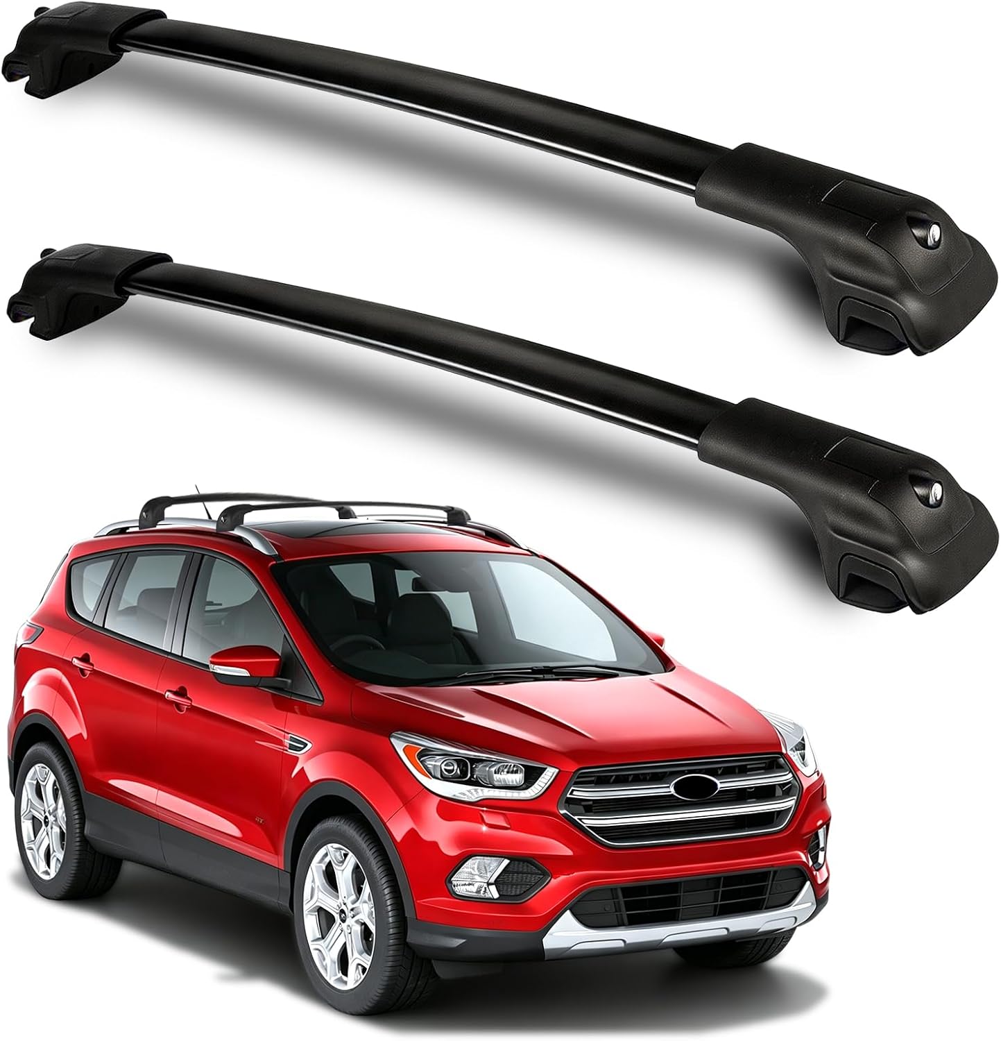 Roof Rack Cross Bars Compatible with Ford Escape 2013-2019, Heavy-Duty Aluminum Roof Crossbars, 260 LBS Load Capacity, Rooftop Cargo Carrier for Bike, Snowboard, Skis, Luggage