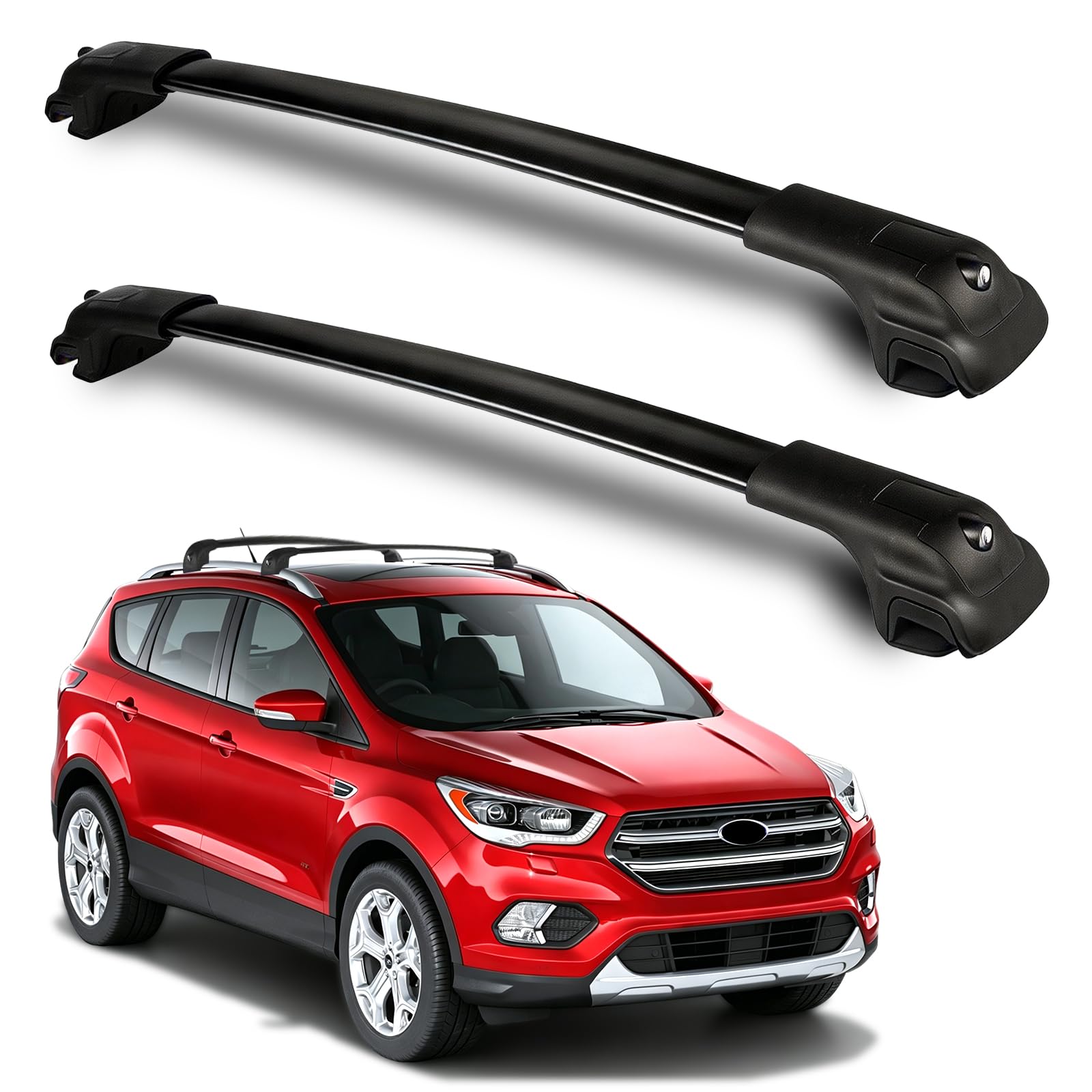 Photo 1 of Roof Rack Cross Bars Compatible with Ford Escape 2013-2019, Heavy-Duty Aluminum Roof Crossbars, 260 LBS Load Capacity, Rooftop Cargo Carrier for Bike, Snowboard, Skis, Luggage
