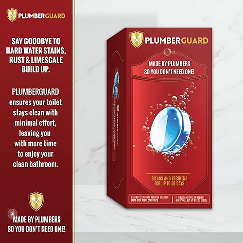 Miniatura 9 de PLUMBERGUARD Paquete de 4 pastillas para inodoro, sin blanqueador y cloro, blanqueamiento de doble acción con peróxido de hidrógeno al 1 %  Elección