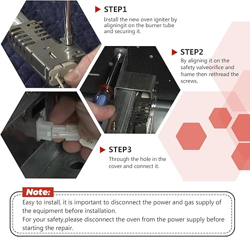 Miniatura 7 de Encendedor de horno de gas DG94-00520A 2692271 de puxyblue - Compatible con encendedor de horno SamSung NX58F5500SS NX58H5600SS NX58H9500WS -