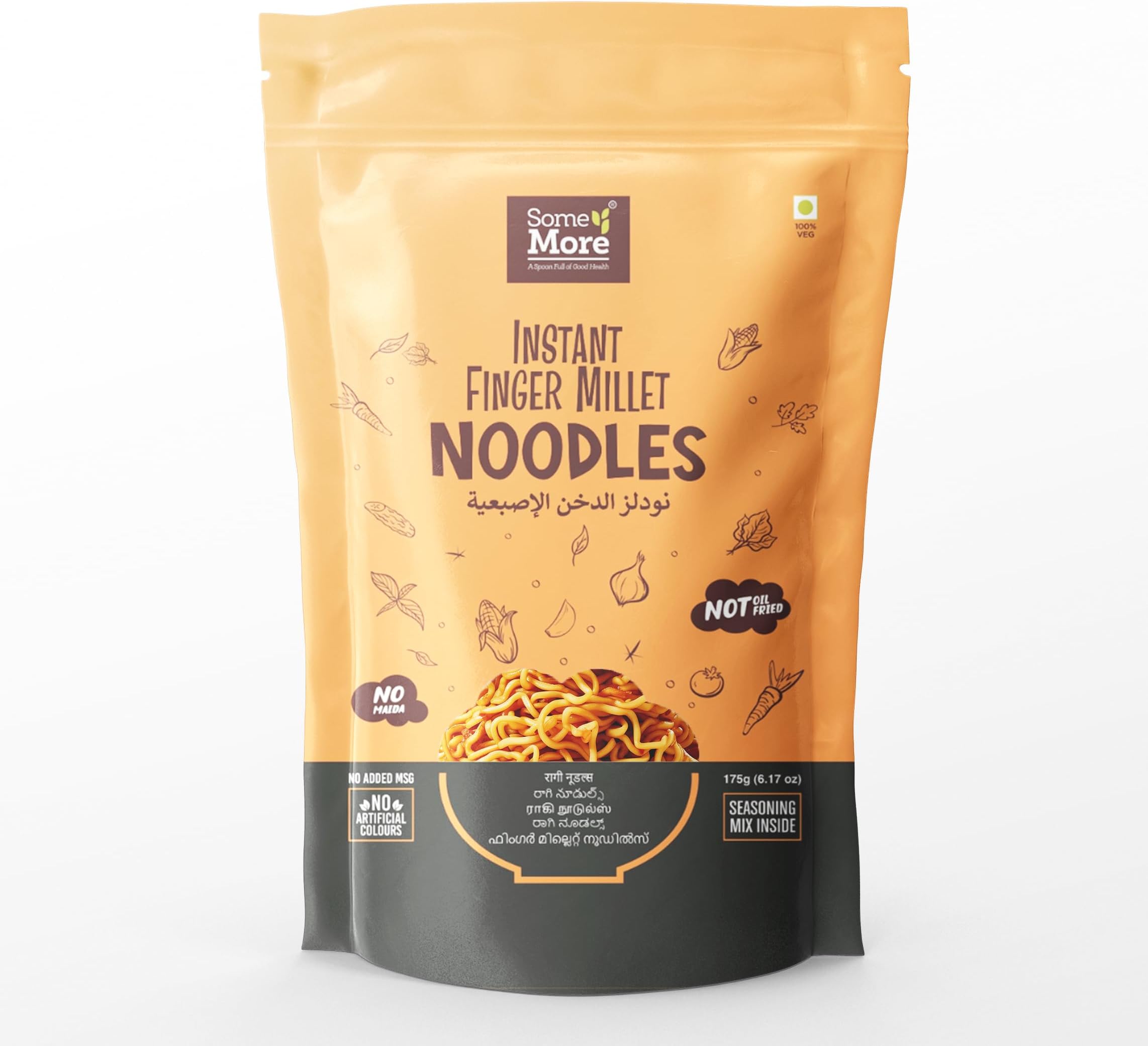 – Some More Organic Finger Millet Noodles - 175g | High in Protein and Fiber | Instant noodles are Healthy Alternative to Traditional Noodles | Perfect for Vegans and Vegetarians |