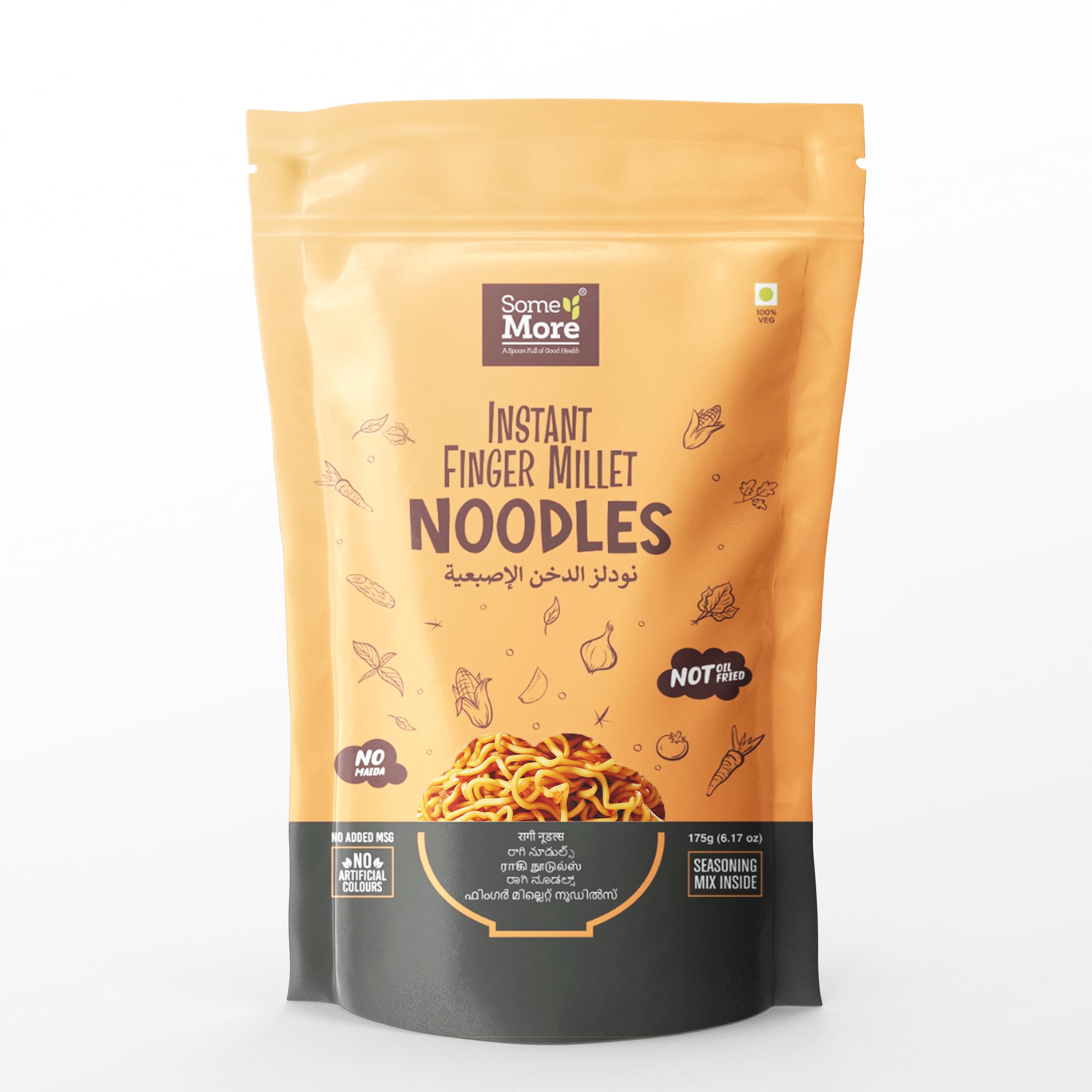 Some More Organic Finger Millet Noodles | High in Protein and Fiber | Instant noodles are Healthy Alternative to Traditional Noodles | Perfect for Vegans and Vegetarians | Pack of 1