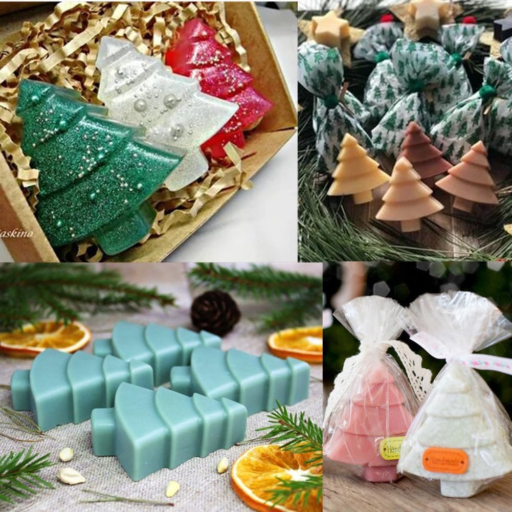 JOERSH Christmas Tree Chocolate Silicone Molds, 2Pcs Christmas Cake Mold