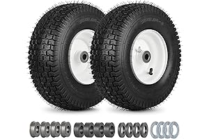 13 x 5.00-6 Replacement Lawn Mower Rubber Tire and Wheel