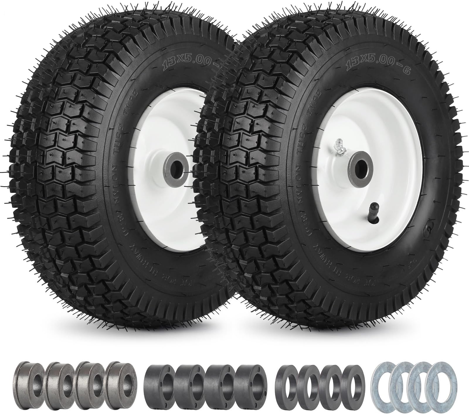 Wheelbarrow Tires 2-Pack Lawn Tractor Tires Heavy Duty