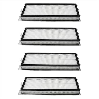 4 Pcs HEPA Filter Replacement Parts For Roborock Qrevo MaxV, Qrevo S, Qrevo Plus, Qrevo Pro, Qrevo Curv/Curv S5X, Qrevo Edge/Edge S5A,QV 35A,QV 35S Robot Vacuum Cleaners, High Efficiency Filters