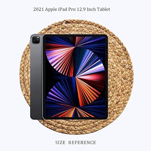 Miniatura 9 de Juego de 6 manteles individuales redondos tejidos con 6 posavasos, manteles individuales de jacinto de agua natural, manteles individuales de ratán