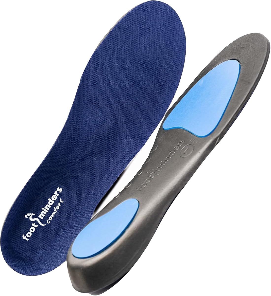 Footminders Comfort Orthotic Arch Support Insoles: Podiatrist-Designed Shoe Inserts for Plantar Fasciitis, Flat Feet and Heel Pain Relief – Shoe Inserts for Work Boots & Running Shoes - X-Large