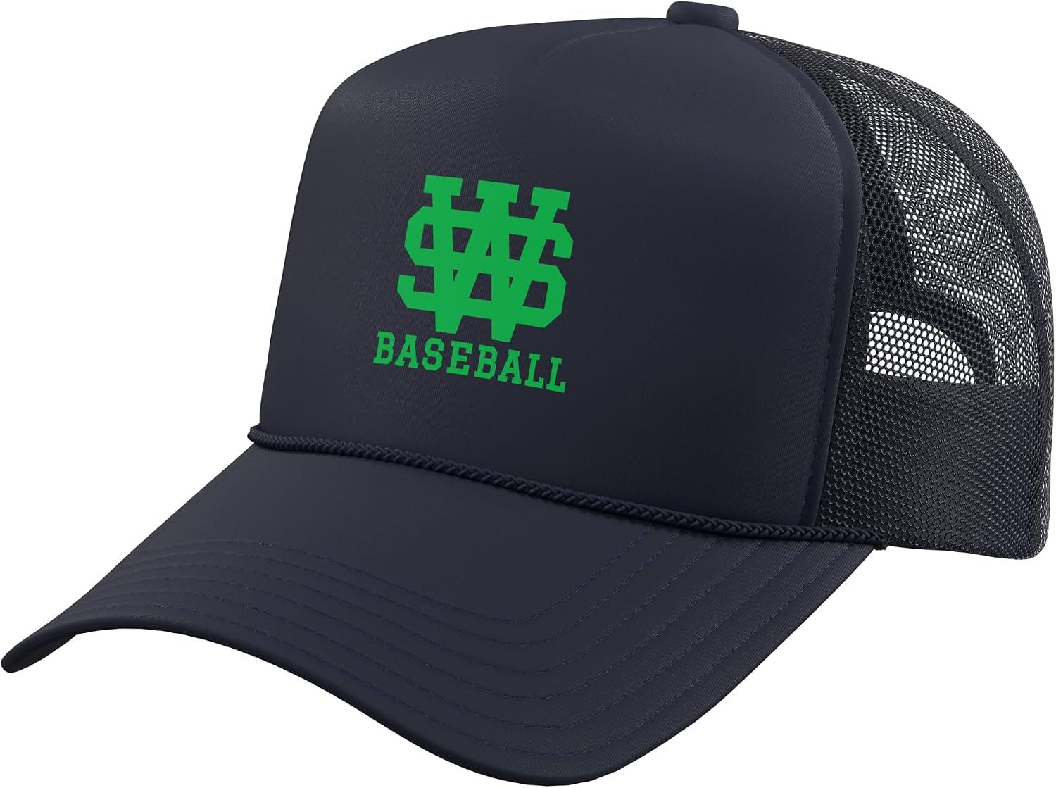 White Station High School Spartans Baseball Trucker Hat with Adjustable Mesh Back