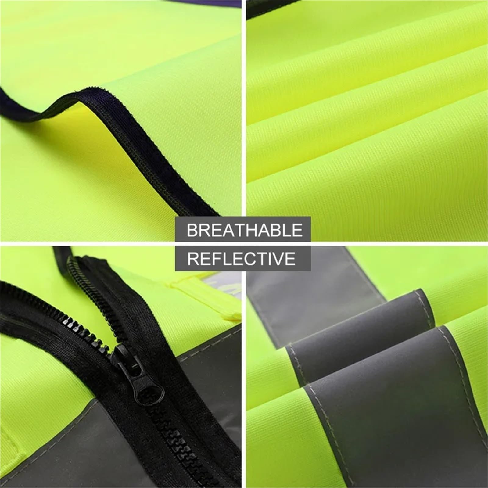 Chaleco reflectante de alta visibilidad, Chaleco de alta visibilidad Manga larga Reflectante Ropa trabajo sanitaria unisex Multicolor M(Gelb)