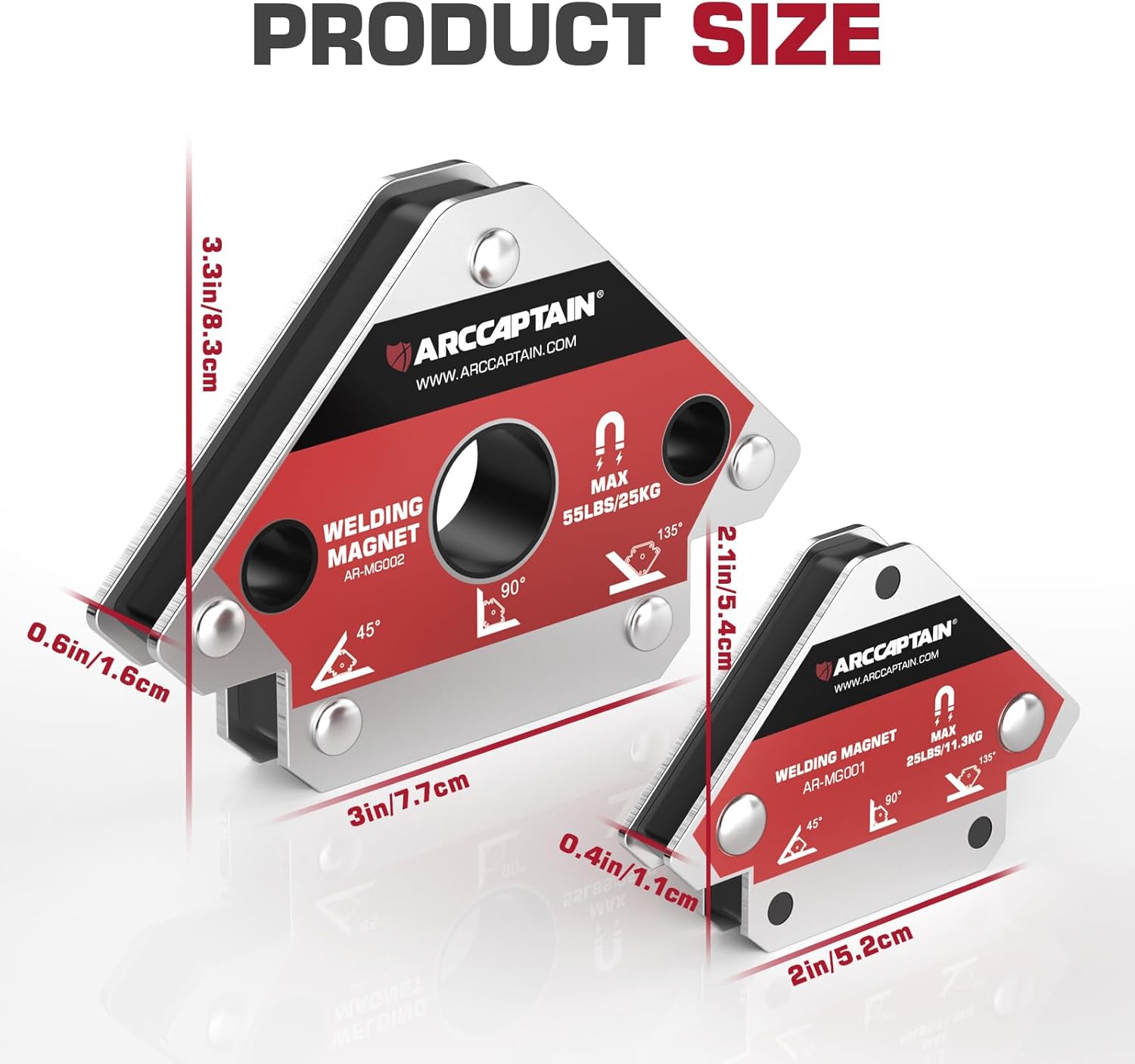 ARCCAPTAIN 130A MIG Welder& Welding Magnets 25LB&55LB 4Pcs