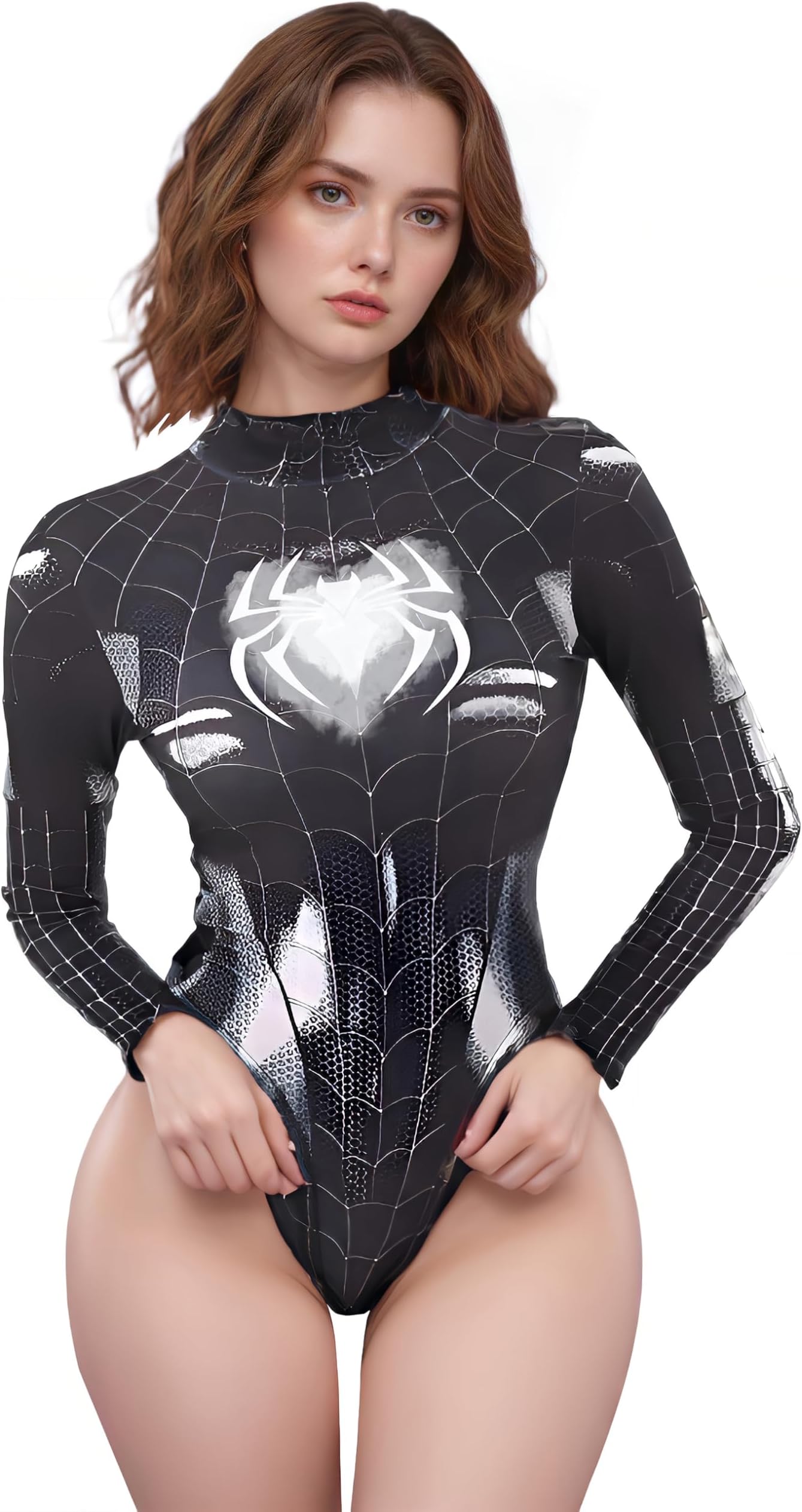Halloween Costume Cosplay Lingerie for Women High Cut One Piece Bodysuit
